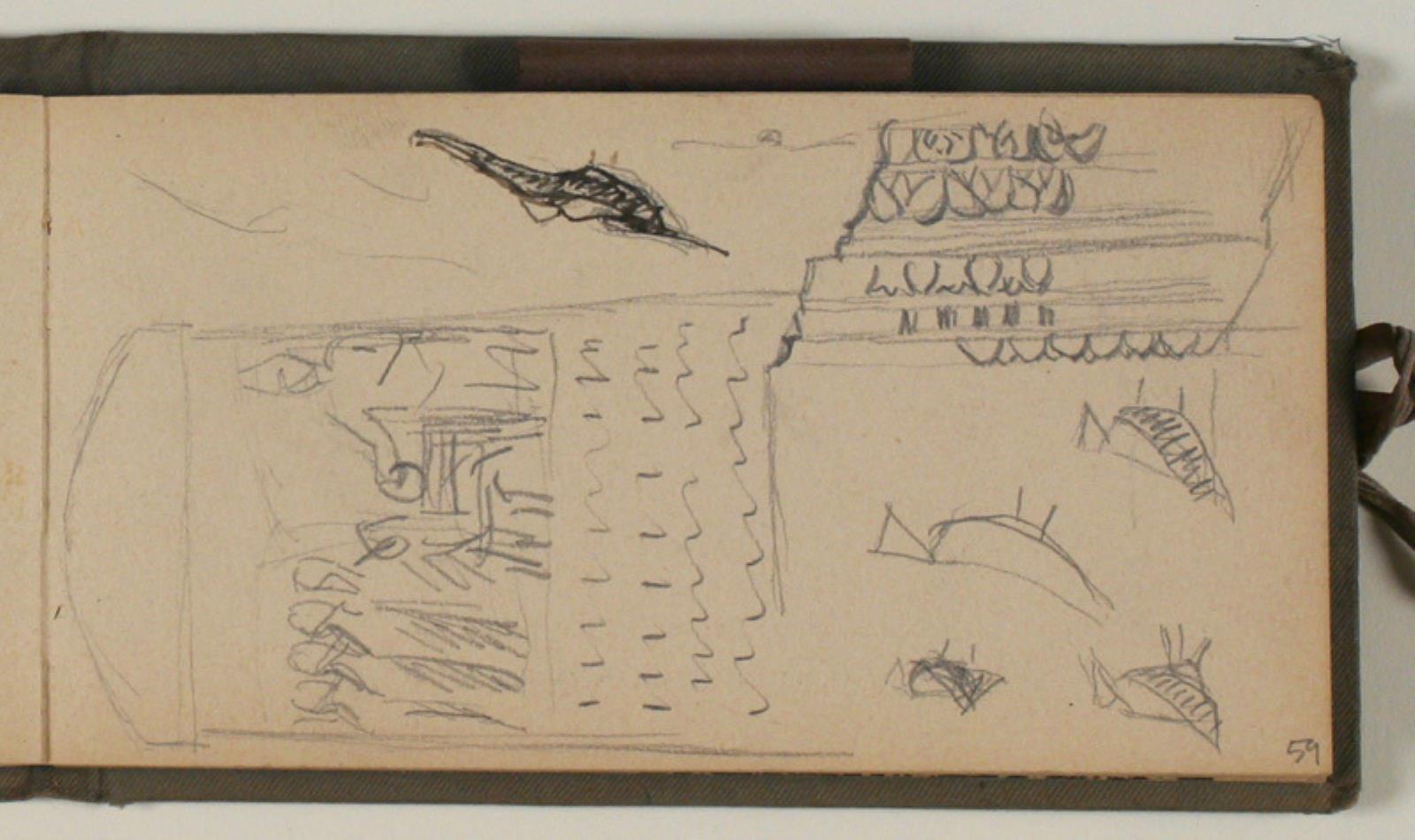 Niels Larsen Stevns, Studier af relief, gesims og fugle