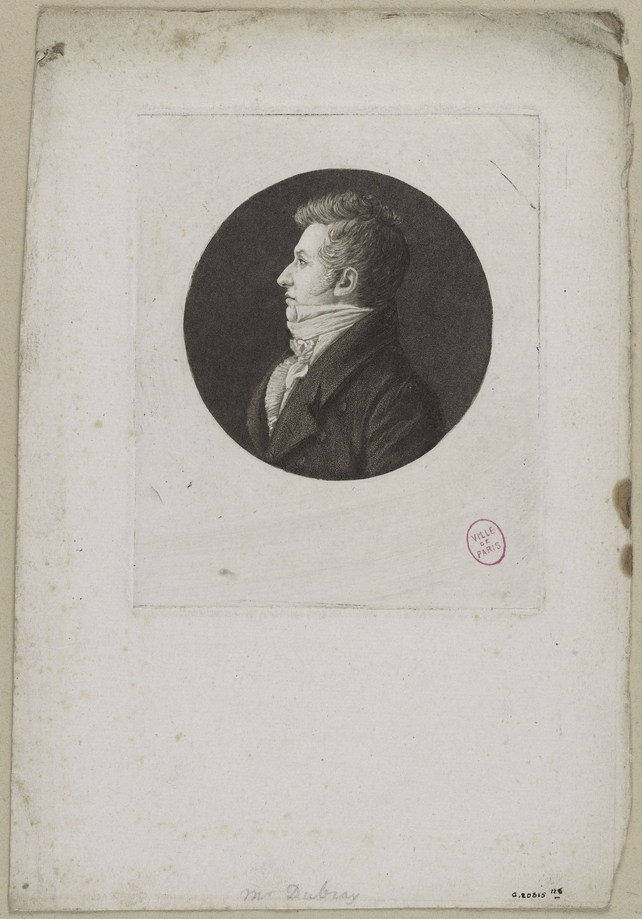 Edmé Quenedey, Portrait de Monsieur Dubray