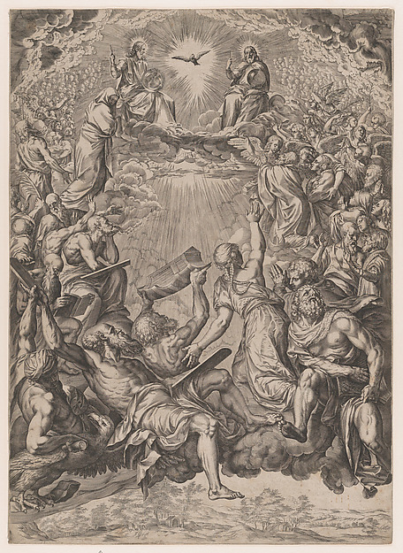 Cornelis Cort, The Adoration of the Trinity