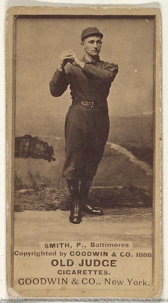 Goodwin & Company, Smith, Pitcher, Baltimore Orioles, from the Old Judge series (N172) for Old Judge Cigarettes