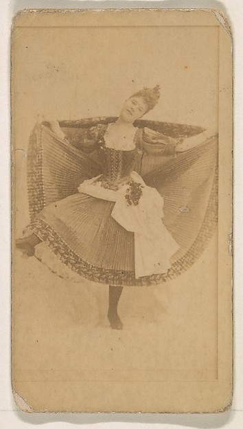 Kinney Brothers Tobacco Company, Dancer holding skirt, from the Actresses series (N245) issued by Kinney Brothers to promote Sweet Caporal Cigarettes