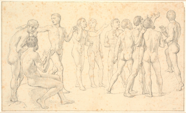 C.W. Eckersberg, Studie af en gruppe af nøgne mænd