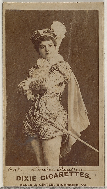 Allen & Ginter, Card 638, Louise Paullin, from the Actors and Actresses series (N45, Type 7) for Dixie Cigarettes