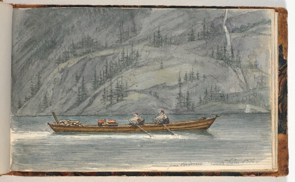 Martinus Rørbye, Fjordlandskab med robåd. Krøderen, Norge