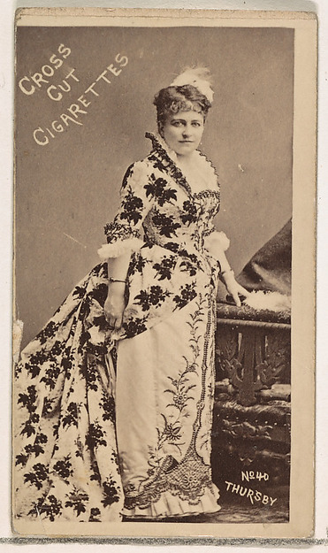 W. Duke, Sons & Co., Card Number 40, Thursby, from the Actors and Actresses series (N145-1) issued by Duke Sons & Co. to promote Cross Cut Cigarettes