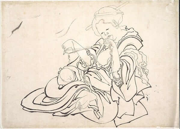 Katsushika Hokusai, A Woman and Baby