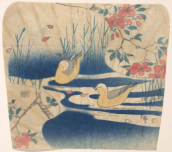 Utagawa Hiroshige, Hooded Gulls and Cherry Blossoms
