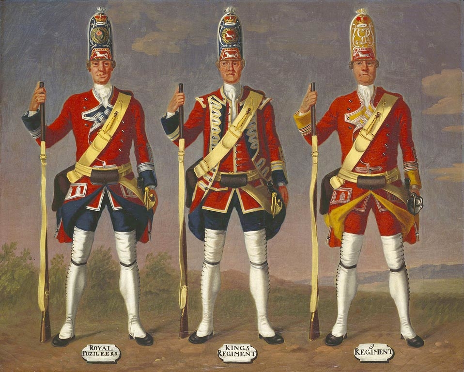 David Morier, Grenadiers, 7th Royal Fusiliers, 8th King's and 9th Regiments of Foot, 1751