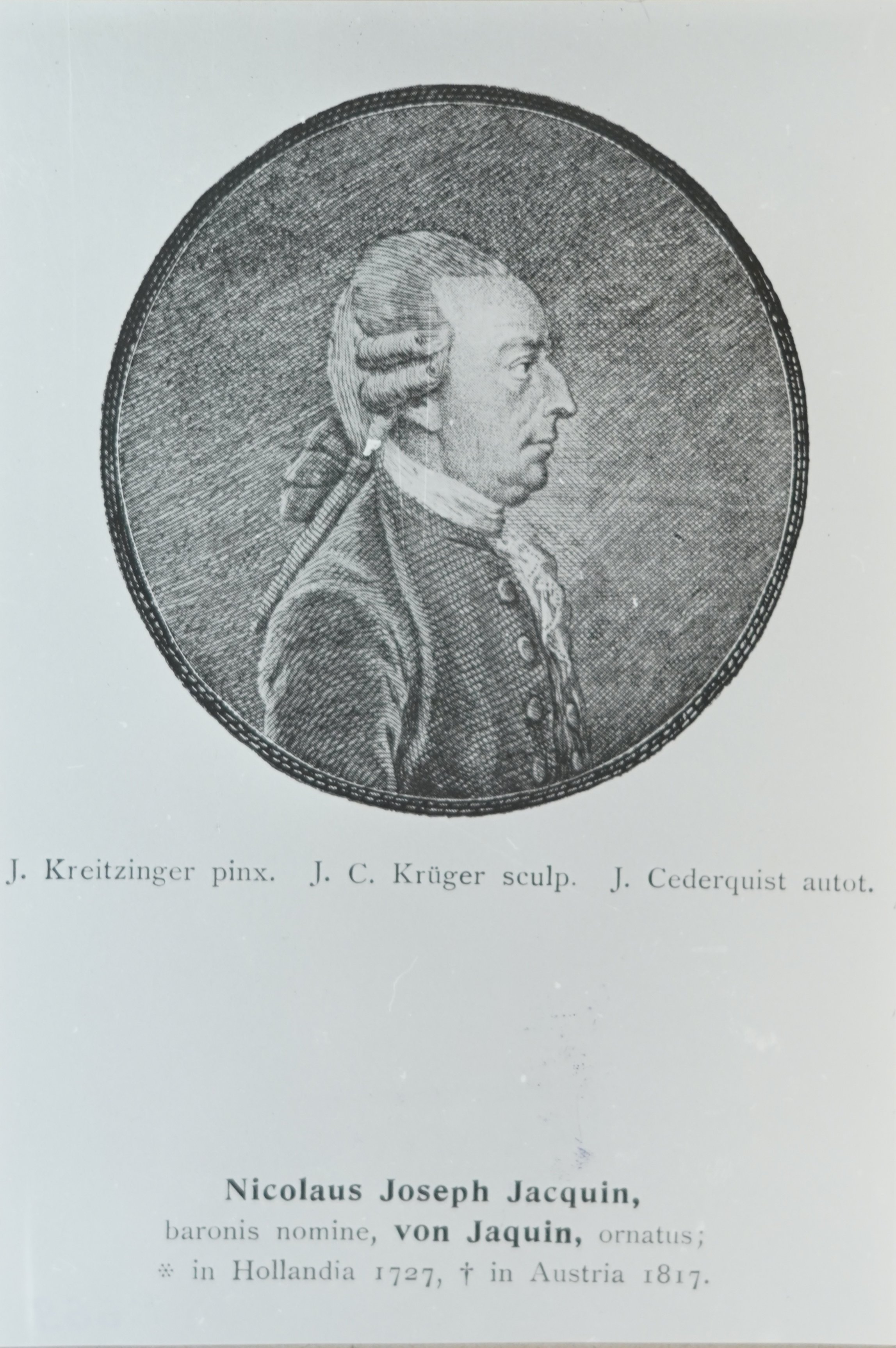Nikolaus Joseph von Jacquin, Porträt von Nikolaus Joseph von Jacquin