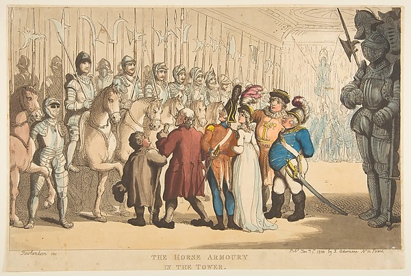 Thomas Rowlandson, The Horse Armoury in the Tower