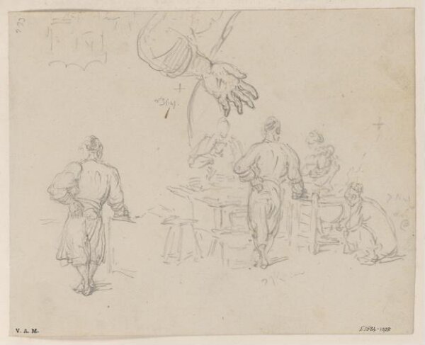 George Chinnery, Sketches of Chinese figures at a market stall