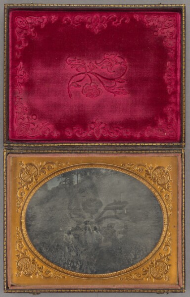 Unknown, [California mining scene with four miners]