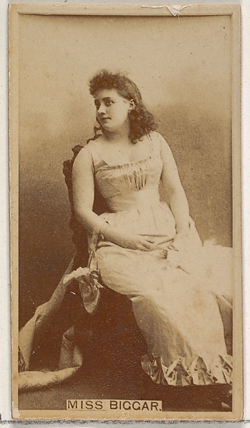Allen & Ginter, Miss Laura Biggar, from the Actors and Actresses series (N45, Type 8) for Virginia Brights Cigarettes