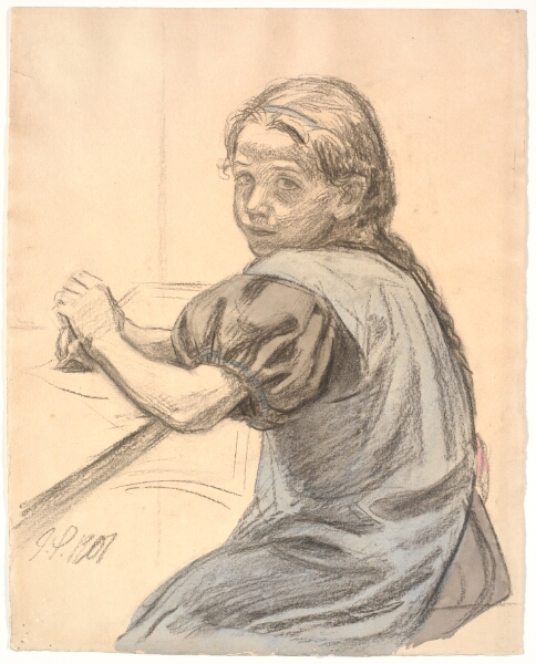 Joakim Skovgaard, Georgia Skovgaard siddende ved et bord