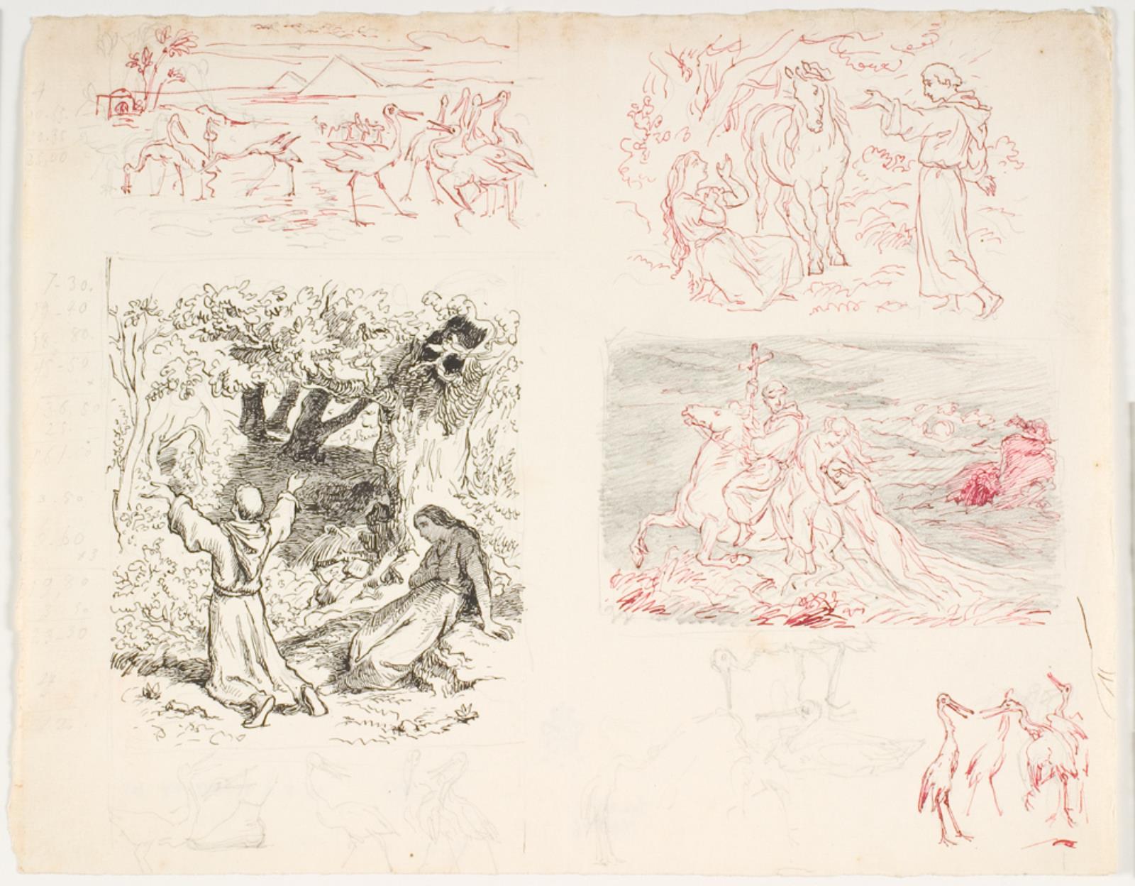 Lorenz Frølich, Seks illustrationsudkast til H.C. Andersen, "Dynd-Kongens Datter"