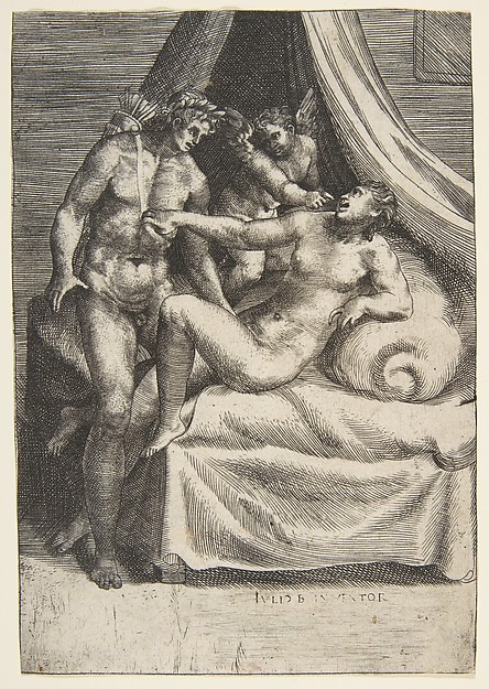 Giulio Bonasone, Apollo and Daphne, from "The Loves of the Gods"