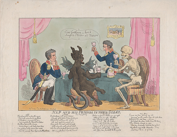 Thomas Rowlandson, Nap and His Friends in their Glory