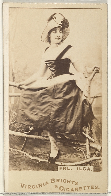 Allen & Ginter, Fräulein Ilga, from the Actors and Actresses series (N45, Type 1) for Virginia Brights Cigarettes