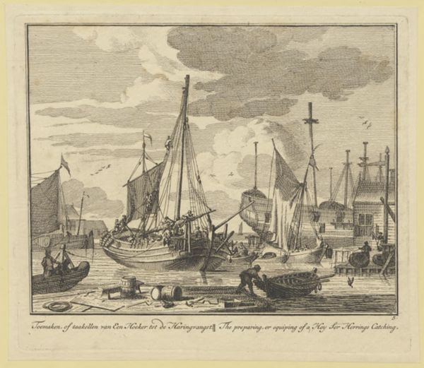 Adolf van der Laan, Toemaken, of taakellen van Een Hoeker tot de Haringvangst = The preparing, or equiping of a Hoy for Herrings Catching /
