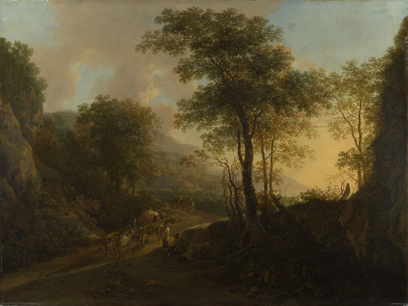 Jan Both, A Rocky Landscape with an Ox-cart