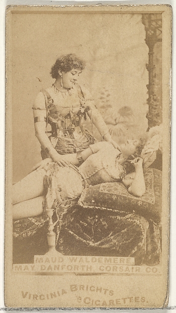 Allen & Ginter, Maud Waldemere and May Danforth, Corsair Co., from the Actors and Actresses series (N45, Type 1) for Virginia Brights Cigarettes