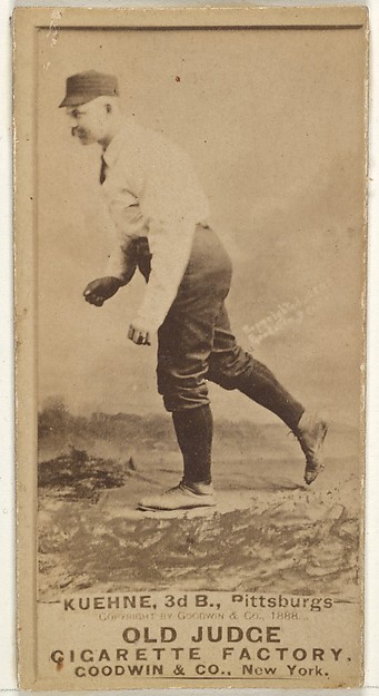 Goodwin & Company, Bill Kuehne, 3rd Base, Pittsburgh, from the Old Judge series (N172) for Old Judge Cigarettes