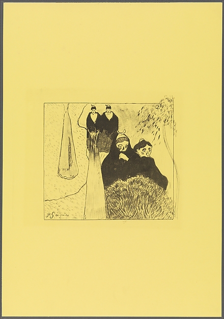 Paul Gauguin, Old Women of Arles, from the "Volpini Suite: Dessins lithographiques"