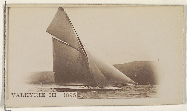 Allen & Ginter, Valkyrie III, 1895, from the Famous Ships series (N50) for Virginia Brights Cigarettes