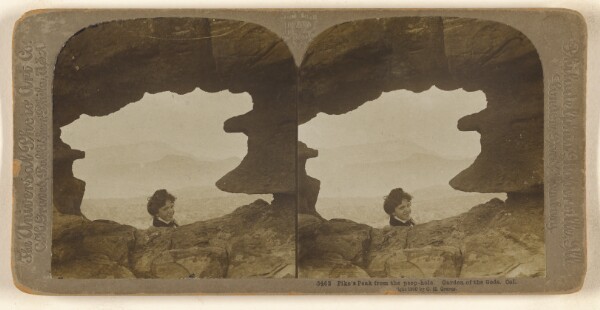 Carleton H. Graves, Pike's Peak from the peep-hole. Garden of the Gods. Col.