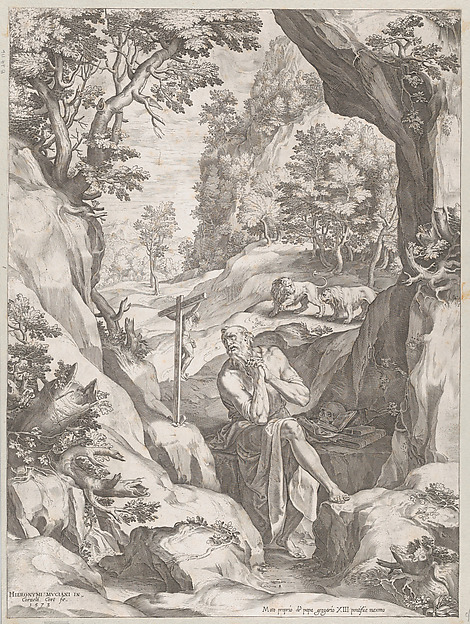 Cornelis Cort, St Jerome Penitent in the Wilderness