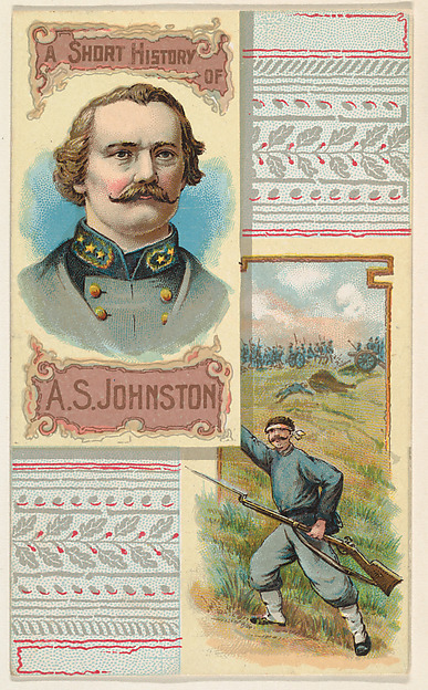W. Duke, Sons & Co., A Short History of General A. S. Johnston, from the Histories of Generals series (N114) issued by W. Duke, Sons & Co. to promote Honest Long Cut Smoking and Chewing Tobacco