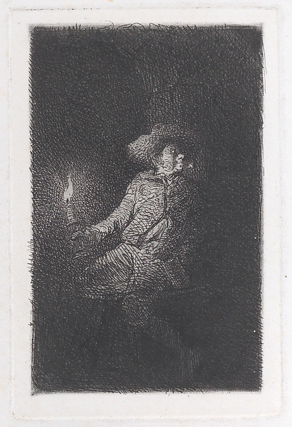 Charles Jacque, A Man in a Cave