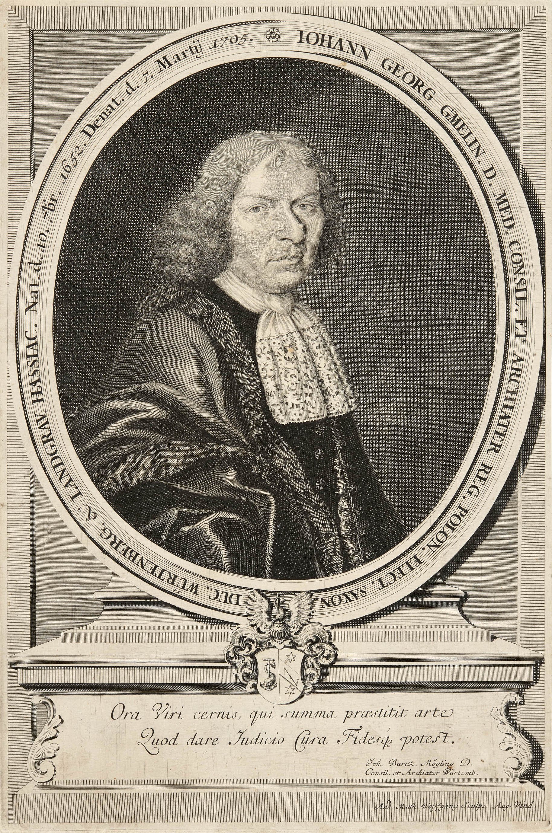 Andreas Matthäus Wolfgang, Bildnis Johann Georg Gmelin