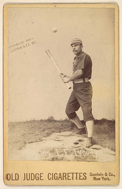 Goodwin & Company, Hubert B. "Hub" Collins, Left Field, Brooklyn, from the series Old Judge Cigarettes