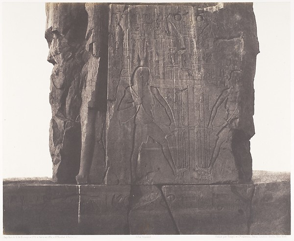 Félix Teynard, Gournah (Thèbes), Colosse de Gauche - Décoration de la Face Nord-Est du Trône