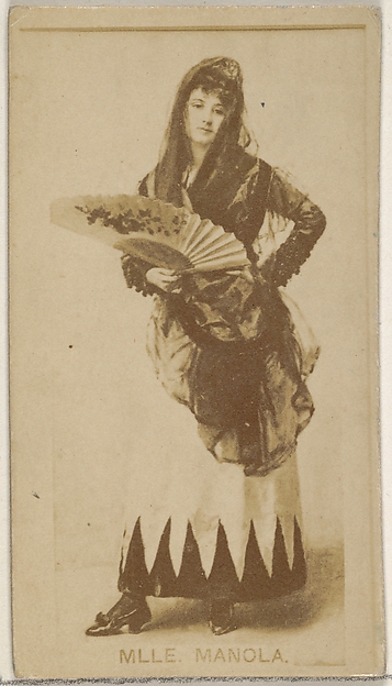 Allen & Ginter, Mlle. Manola, from the Actors and Actresses series (N45, Type 8) for Virginia Brights Cigarettes