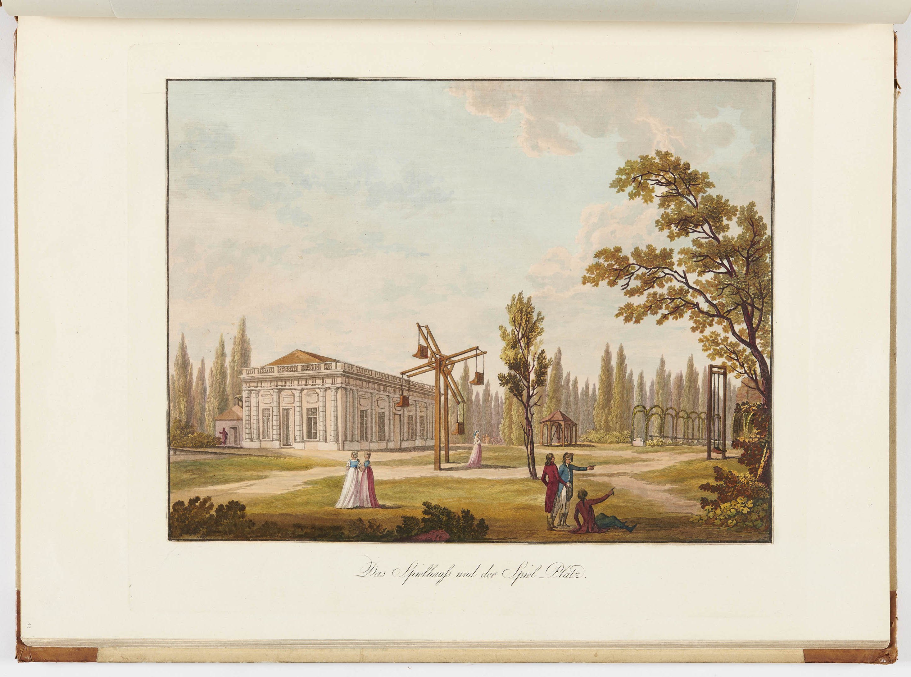 Johann Friedrich Frauenholz, "Das Spielhauss und der Spiel Platz" in Hohenheim
