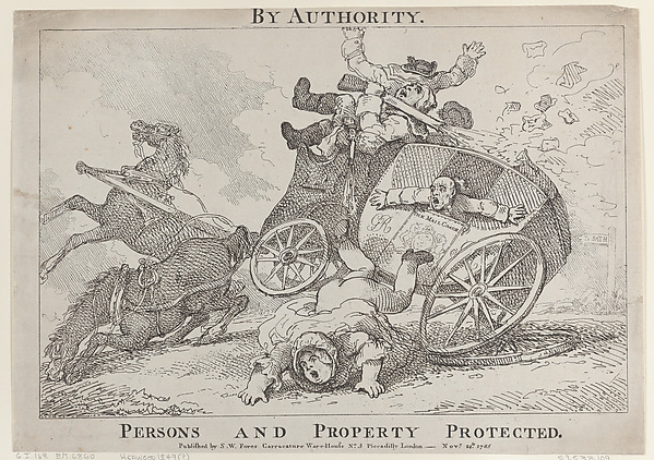 Thomas Rowlandson, By Authority. Persons and Property Protected