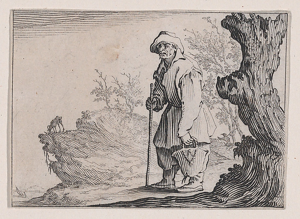 Jacques Callot, Le Paysan Portant son Sac (The Peasant Carrying his Sack), from "Les Caprices" Series A, The Florence Set