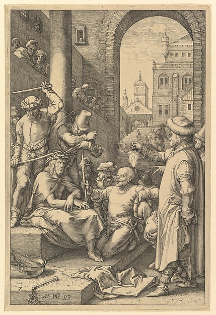 Hendrick Goltzius, The Crowning with Thorns, from "The Passion of Christ"