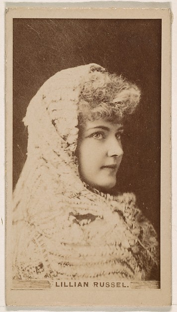 Kinney Brothers Tobacco Company, Lillian Russell, from the Actresses series (N245) issued by Kinney Brothers to promote Sweet Caporal Cigarettes