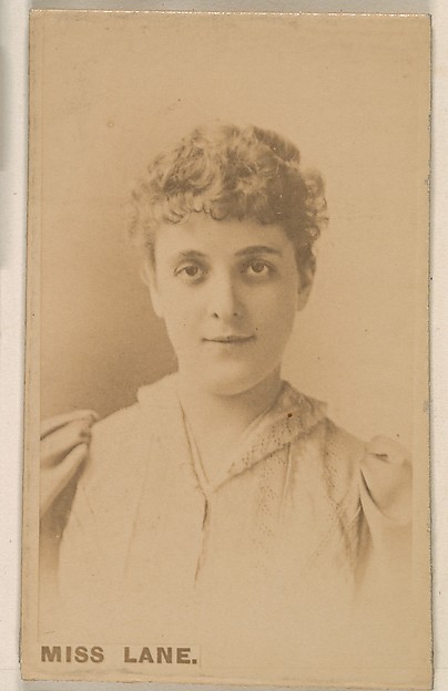 Kinney Brothers Tobacco Company, Miss Lane, from the Actresses series (N246), Type 1, issued by Kinney Brothers to promote Sporting Extra Cigarettes