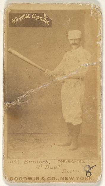 Goodwin & Company, Burdock, 2nd Base, Boston, from the Old Judge series (N172) for Old Judge Cigarettes
