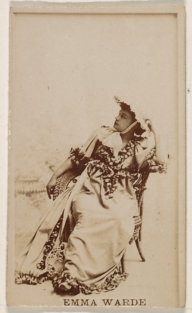 Kinney Brothers Tobacco Company, Emma Warde, from the Actresses series (N245) issued by Kinney Brothers to promote Sweet Caporal Cigarettes