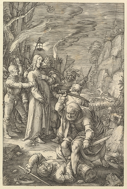 Hendrick Goltzius, The Betrayal of Christ, from "The Passion of Christ"