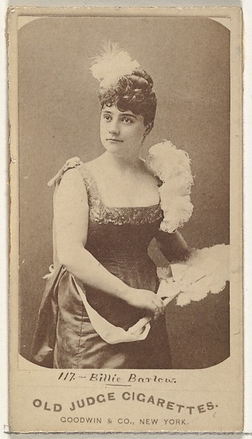 Goodwin & Company, Billie Barlow, from the Actors and Actresses series (N171) for Old Judge Cigarettes