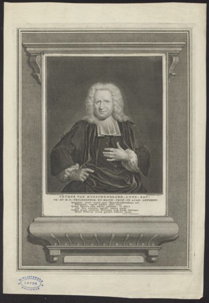 Jacob Houbraken, Portrait of Petrus van den Musschenbroek, profesor of philosophy, mathematics and astronomy at Leiden