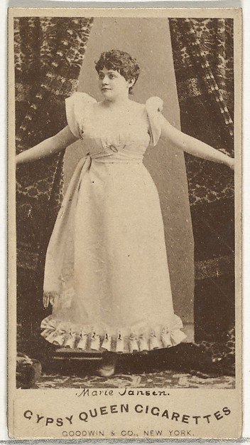 Goodwin & Company, Marie Jansen, from the Actors and Actresses series (N171) for Gypsy Queen Cigarettes
