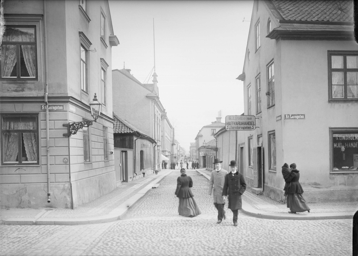 Alfred Dahlgren, St Olofsgatan - St Larsgatan, Fjärdingen, Uppsala 1901 - 1902