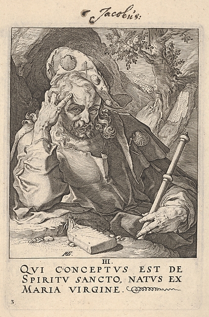 Hendrick Goltzius, St. James the Great, from "Christ, the Apostles and St. Paul with the Creed"